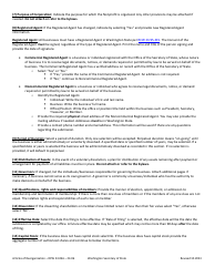 Articles of Reorganization - Nonprofit Corporation Under Rcw 24.03a to a Nonprofit Miscellaneous and Mutual Corporation Under Rcw 24.06 - Washington, Page 2