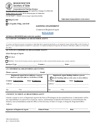 Commercial Registered Agent Listing Statement - Washington, Page 2