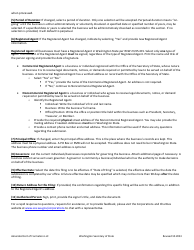 Amended Certificate of Formation - Limited Liability Company - Washington, Page 2