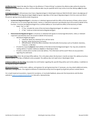 Certificate of Limited Partnership - Limited Partnership/Limited Liability Limited Partnership - Washington, Page 2