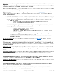 Articles of Incorporation - Nonprofit Corporation - Washington, Page 2