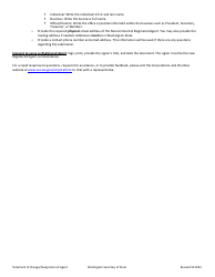 Statement of Change/Designation of Registered Agent - Washington, Page 2