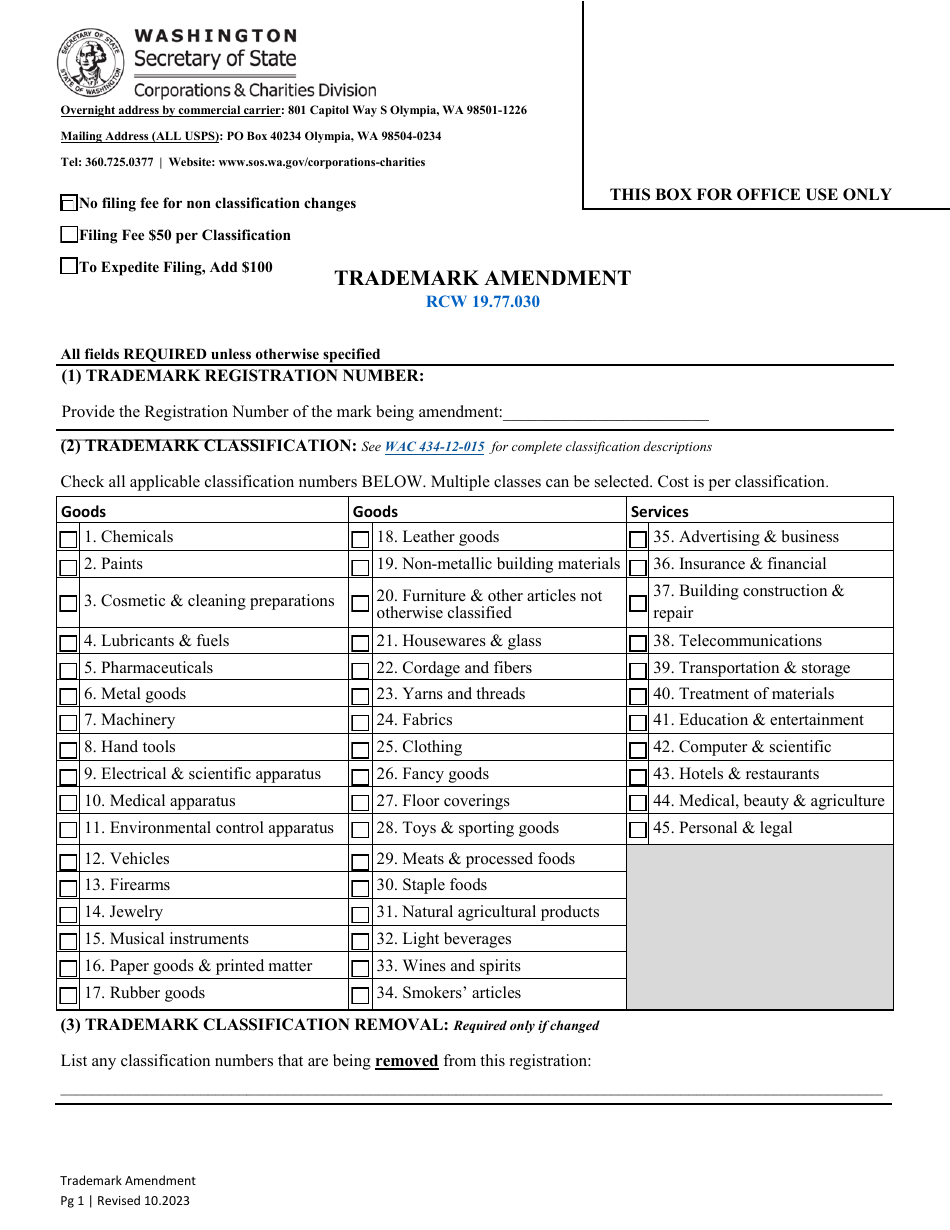 Trademark Amendment - Washington, Page 3