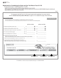 Form 01-790 Worksheet for Completing the Sales and Use Tax Return Forms 01-114, 01-115 and 01-116 - Texas, Page 4