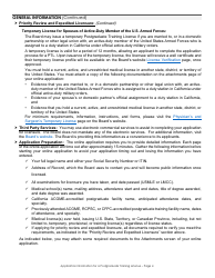 Application for a Postgraduate Training License Information &amp; Checklist - California, Page 4