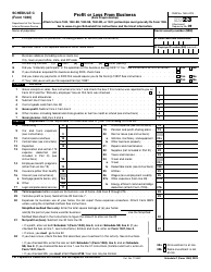 IRS Form 1040 Schedule C Profit or Loss From Business