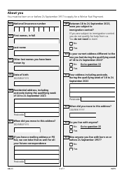 Form WFP1 Winter Fuel Payment Application Form - United Kingdom, Page 3