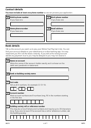 Form WFP1 Winter Fuel Payment Application Form - United Kingdom, Page 4