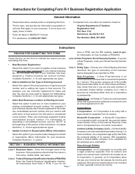 Instructions for Form R-1 Business Registration Form - Virginia, Page 2