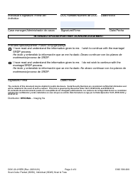 Form DOC20-215ES Marriage/State Registered Domestic Partnership Approval for Release of Information - Washington (English/Spanish), Page 2