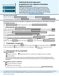 Formulario REV64 0105-ES Solicitud De Prorroga Para Propietarios Con Ingresos Limitados - Washington (Spanish)