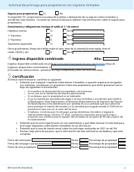 Formulario REV64 0105-ES Solicitud De Prorroga Para Propietarios Con Ingresos Limitados - Washington (Spanish), Page 2