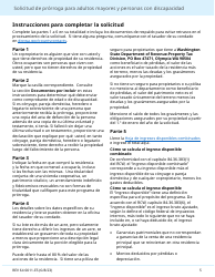 Formulario REV64 0011-ES Solicitud De Prorroga Para Adultos Mayores Y Personas Con Discapacidad - Washington (Spanish), Page 5