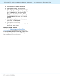 Formulario REV64 0011-ES Solicitud De Prorroga Para Adultos Mayores Y Personas Con Discapacidad - Washington (Spanish), Page 7