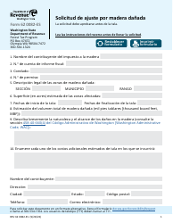 Document preview: Formulario REV62 0082-ES Solicitud De Ajuste Por Madera Danada - Washington (Spanish)