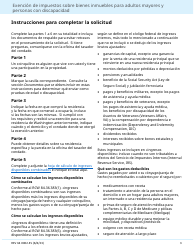 Formulario REV64 0002-ES Exencion De Impuestos Sobre Bienes Inmuebles Para Adultos Mayores Y Personas Con Discapacidad - Washington (Spanish), Page 3