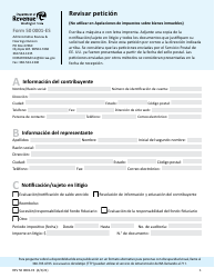 Formulario REV50 0001-ES Revisar Peticion - Washington (Spanish)