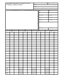 Document preview: CDOT Form 396 Stencil Sign Layout - Colorado
