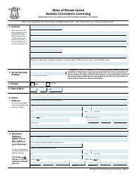 Application for a License as a Provisional Genetic Counselor - Rhode Island, Page 3