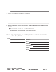Form CSX105 Request to Allow Service by Publication - Minnesota, Page 2