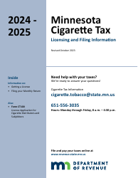 Document preview: Form CT100 License Application for Cigarette Distributors and Subjobbers - Minnesota, 2025
