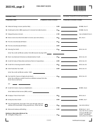 Form KS Shareholder&#039;s Share of Income, Credits and Modifications - Draft - Minnesota, Page 2