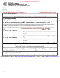 Document preview: Foreign Registration Statement (Limited Partnership) - Utah