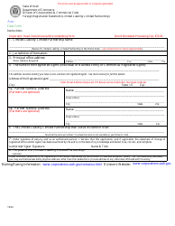 Document preview: Foreign Registration Statement (Limited Liability Limited Partnership) - Utah