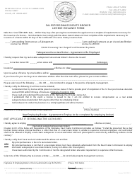 Document preview: Salesperson/Associate Broker License Issuance Form - Nebraska
