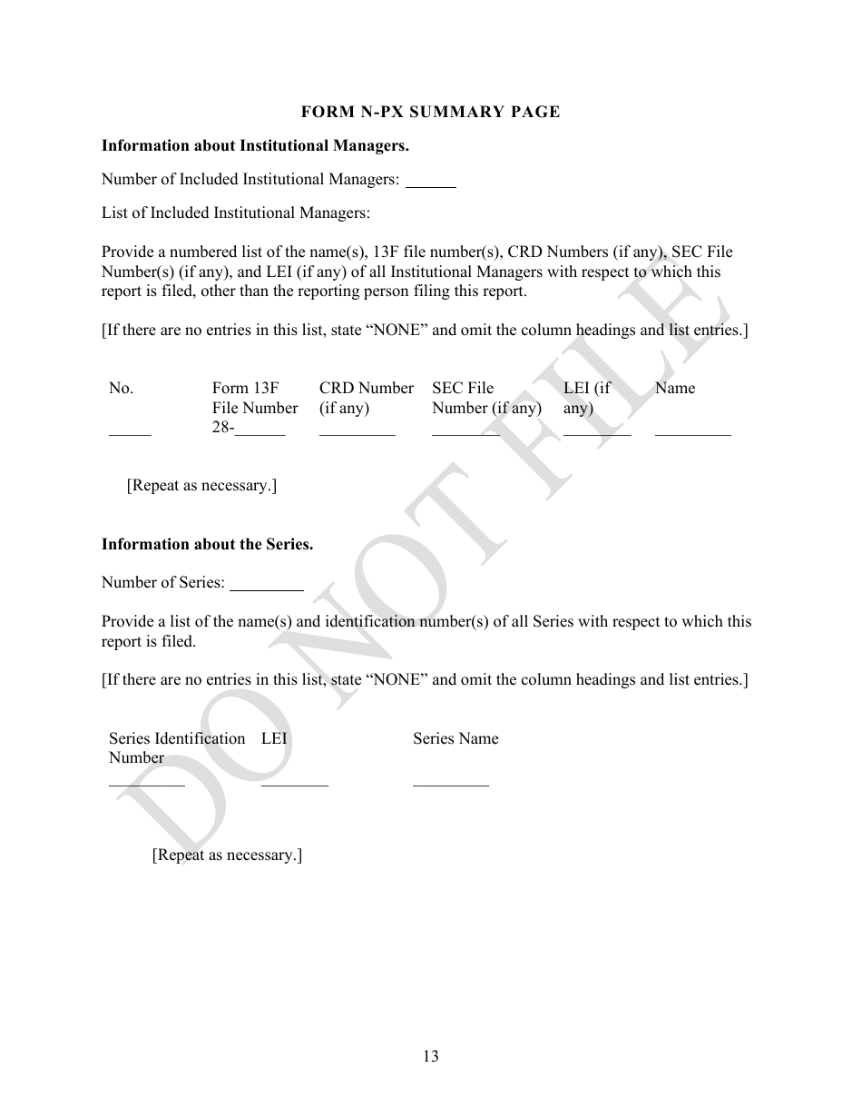 Form N-PX Annual Report of Proxy Voting Record, Page 13