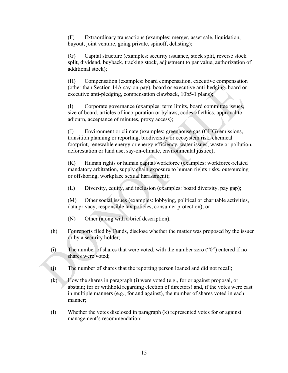 Form N-PX Annual Report of Proxy Voting Record, Page 15