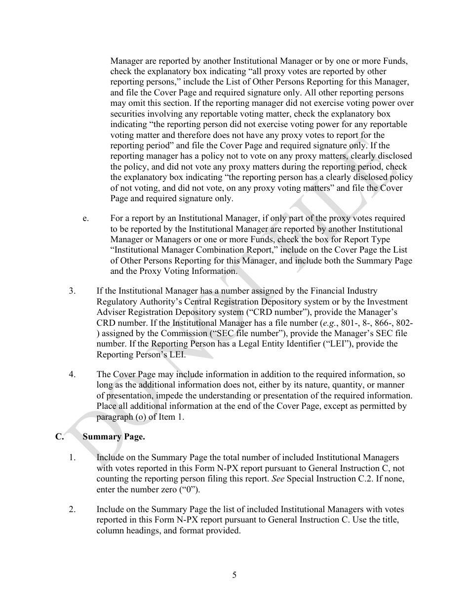 Form N-PX Annual Report of Proxy Voting Record, Page 5