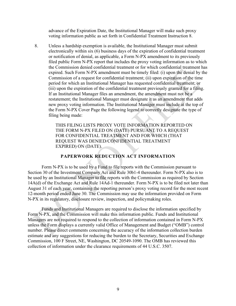 Form N-PX Annual Report of Proxy Voting Record, Page 9