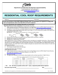 Document preview: Residential Cool Roof Requirements - City of Davis, California