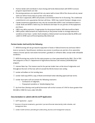 Lender Guidance and Checklist - Automation Loan Participation Program - Minnesota, Page 2