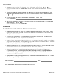 Application for Abstracter&#039;s Examination and Licensure - South Dakota, Page 2