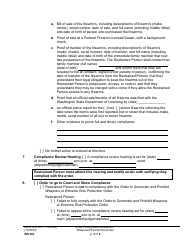 Form WS003 Order Finding Noncompliance - Weapons/Firearms Surrender - Washington, Page 3