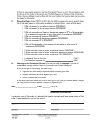 Form WS003 Order Finding Noncompliance - Weapons/Firearms Surrender - Washington, Page 5