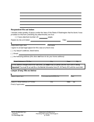 Form FL Parentage332 Response to Petition for a Parenting Plan, Residential Schedule, and/or Child Support - Washington, Page 5