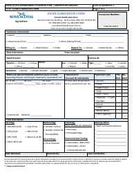Document preview: Form LSAD101F3.7 Avian Submission Form - Nova Scotia, Canada
