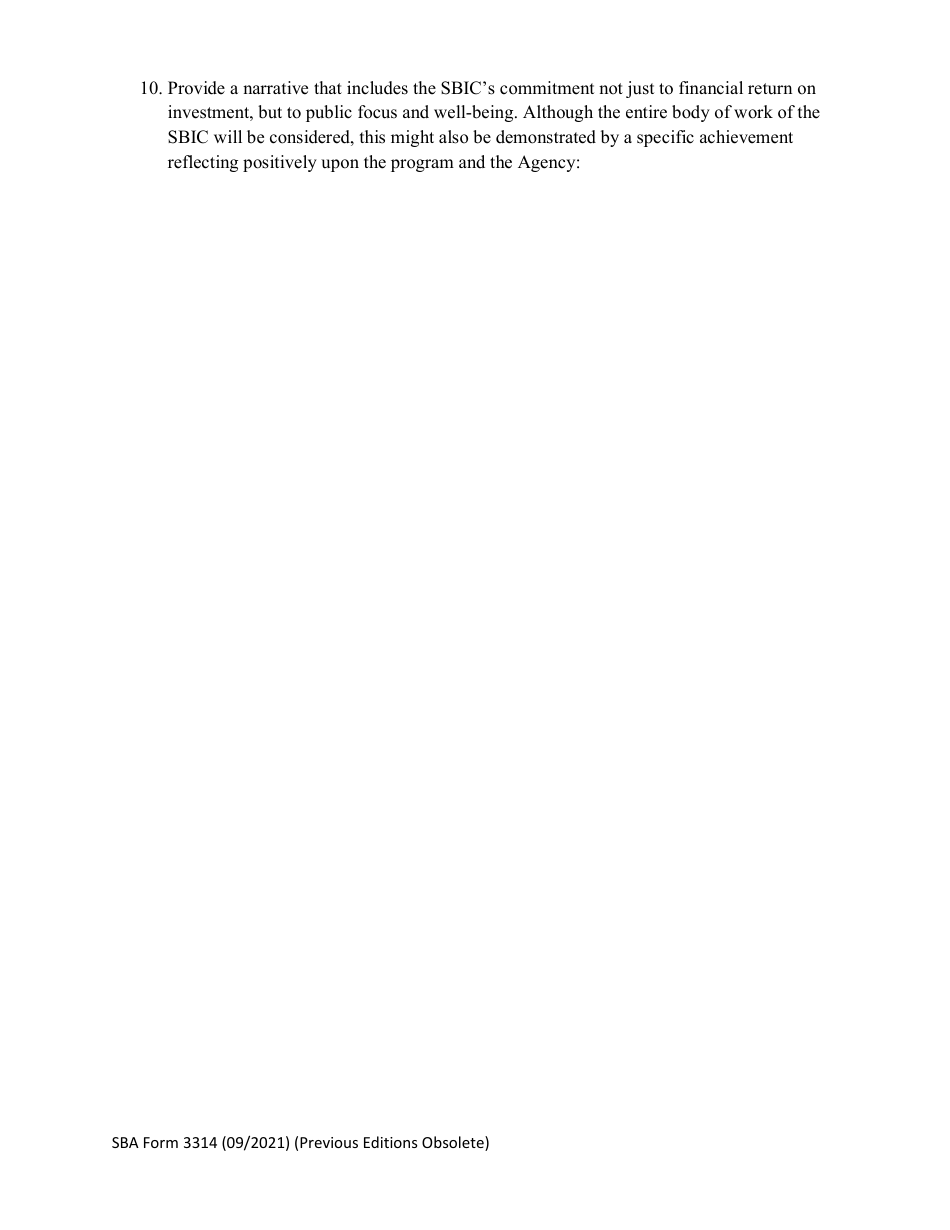 SBA Form 3314 Nomination Form for Small Business Investment Company of the Year Award - National Small Business Week, Page 4