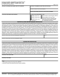 Document preview: Form DOT CEM-2051SW Storm Event Swppp Sampling Log - California