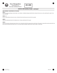 Form AU-208 Qualified Investment Company (Qic) Report - New Hampshire, Page 4