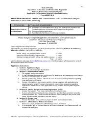 Form DBPR ID2 Application for Registered Interior Design Reactivation - Florida