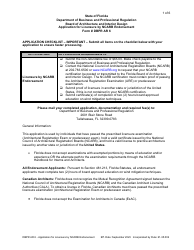 Document preview: Form DBPR AR6 Application for Licensure by Ncarb Endorsement - Florida