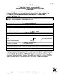 Form DBPR ID4 Application for Interior Design Registration by Endorsement - Florida, Page 3