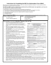 Document preview: Instructions for IRS Form 4506-C Ives Request for Transcript of Tax Return (SBA Disaster Loan)