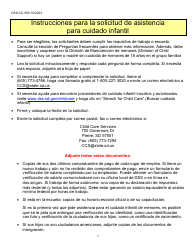 Formulario DSS-CC-950 Solicitud De Asistencia Para Cuidado Infantil - South Dakota (Spanish)