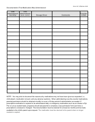Form OLA-107 Child Medication Permission and Administration Form - South Dakota, Page 2