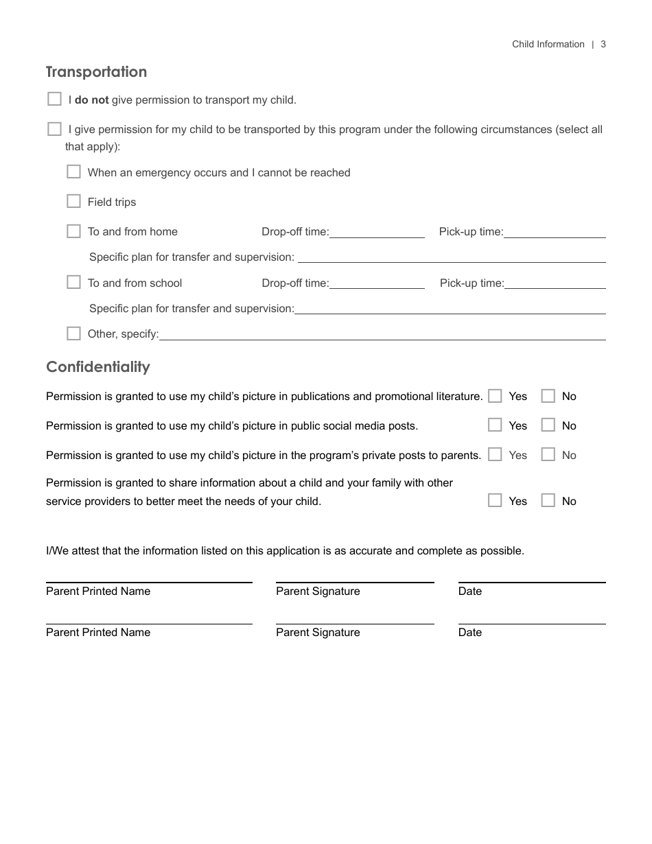 Form OLA-102 Child Information - South Dakota, Page 3